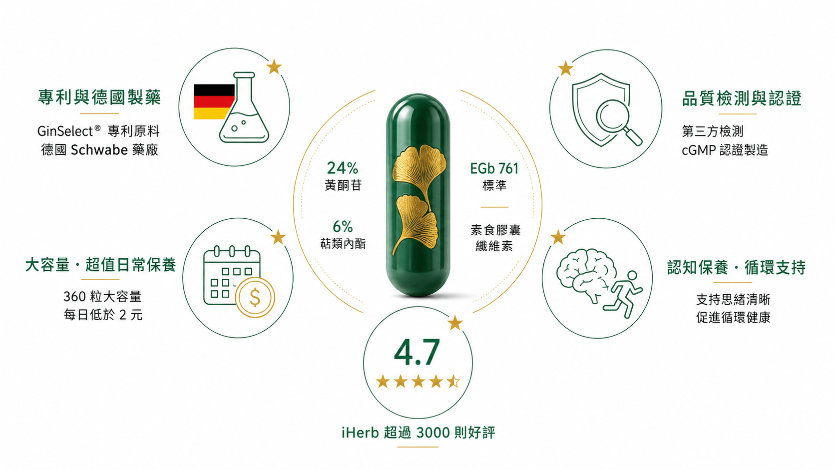 10款iHerb銀杏萃取必買推薦2026-上班族、學生、長輩提升記憶力與循環力的實戰指南，每款都是iHerb全球直購高CP值配方