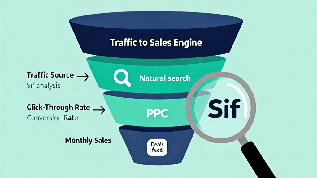 Traffic Sales Funnel Infographic